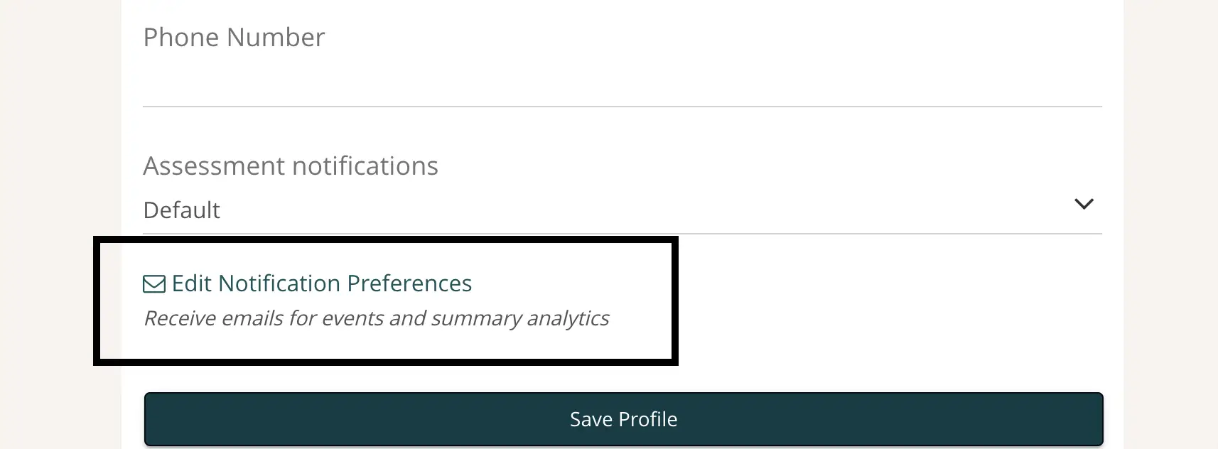 Mirah Measurement-Based Care user profile settings showing Edit Notification Preferences for email notifications.