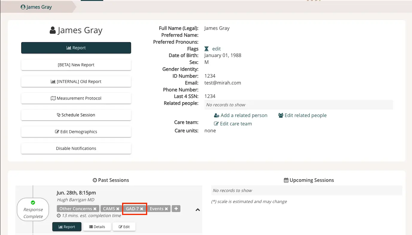 Mirah Measurement-Based Care - James Gray Profile Page