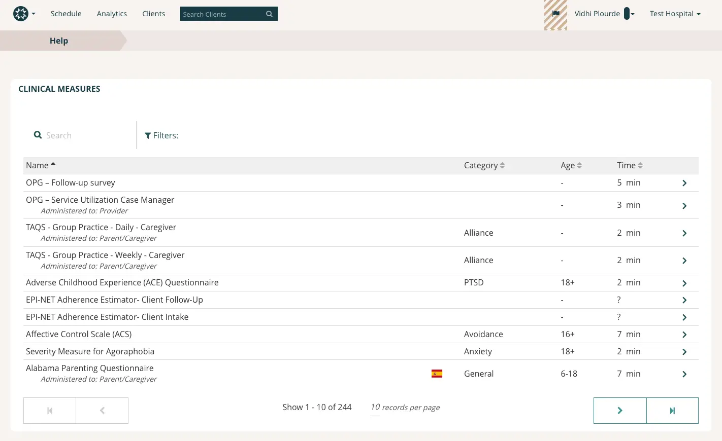 Mirah Measurement-Based Care Measure Library - Clinical Measures