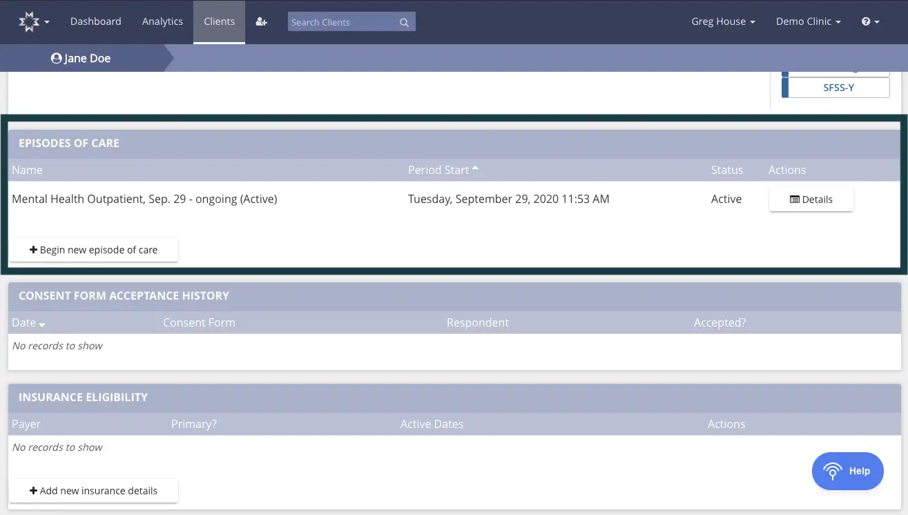 Mirah Measurement-Based Care - Jane Doe Episodes of Care
