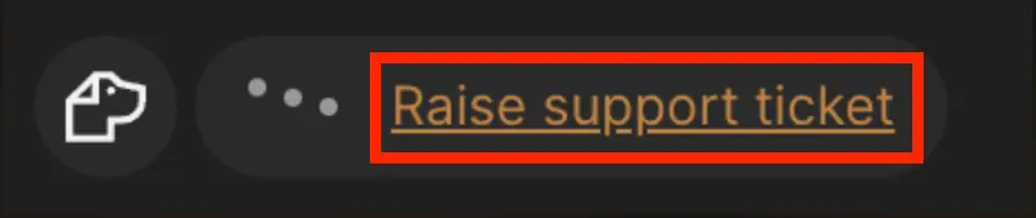 Mirah Measurement-Based Care troubleshooting guide with 'Raise support ticket' button.