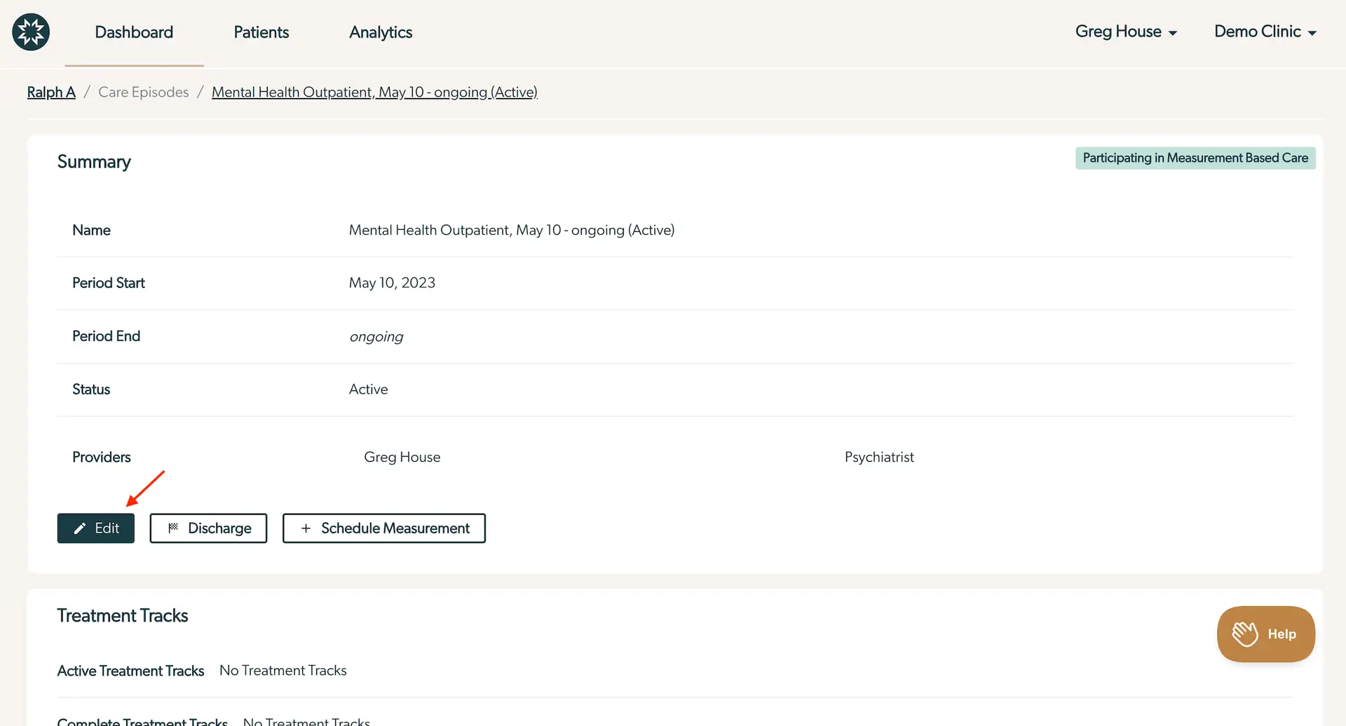 Mirah Measurement-Based Care - Ralph A's Mental Health Outpatient Care Episode Summary