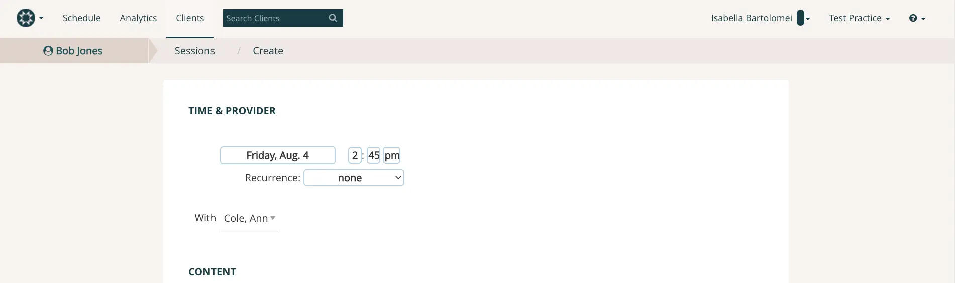 Mirah Measurement-Based Care - Creating a Manual Session for Bob Jones